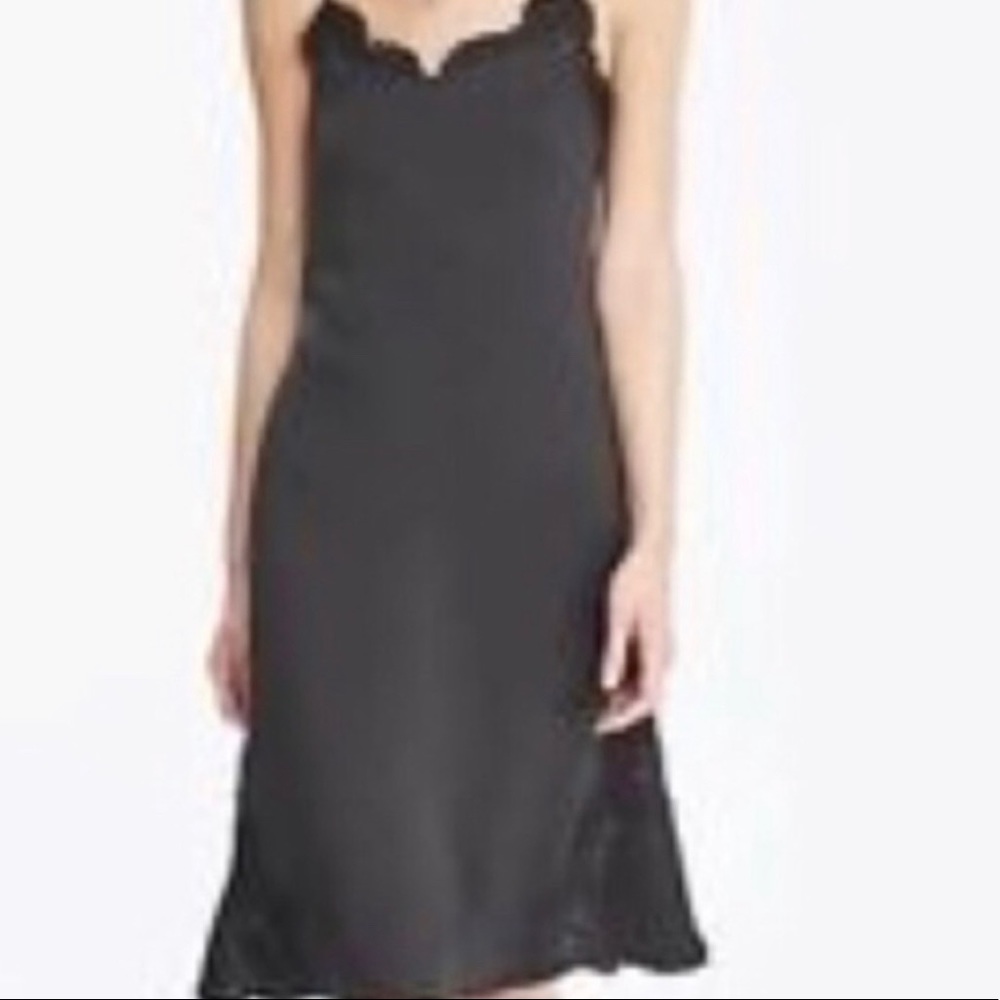 Banana Republic dark grey slip dress. Size 0 - Picture 1 of 5
